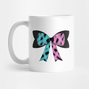 Pink/blue streak bow Mug